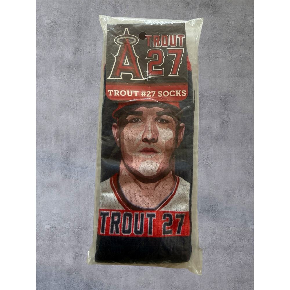 Mike Trout #27 Socks Los Angeles Angels MLB 2017 Stadium Giveaway SGA New NIP